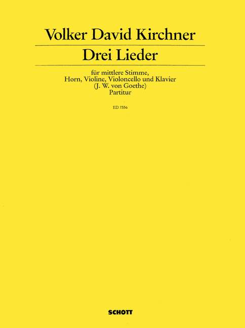 Front Cover Image Drei Lieder 