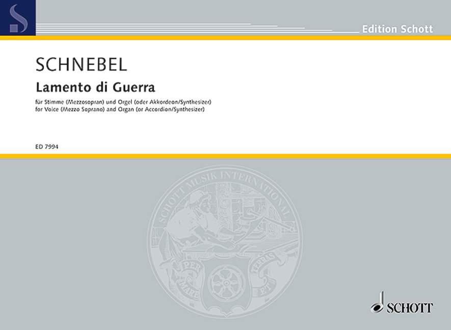Front Cover Image Lamento di Guerra 