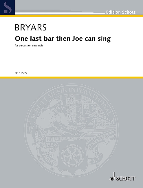 Front Cover Image One last bar then Joe can sing 
