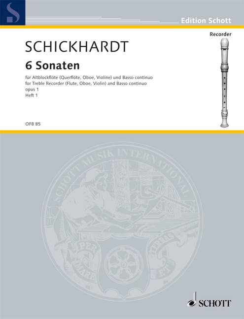 Front Cover Image 6 Sonaten op. 1 Heft 1