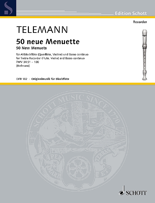 Front Cover Image 50 neue Menuette TWV 34:51-100 