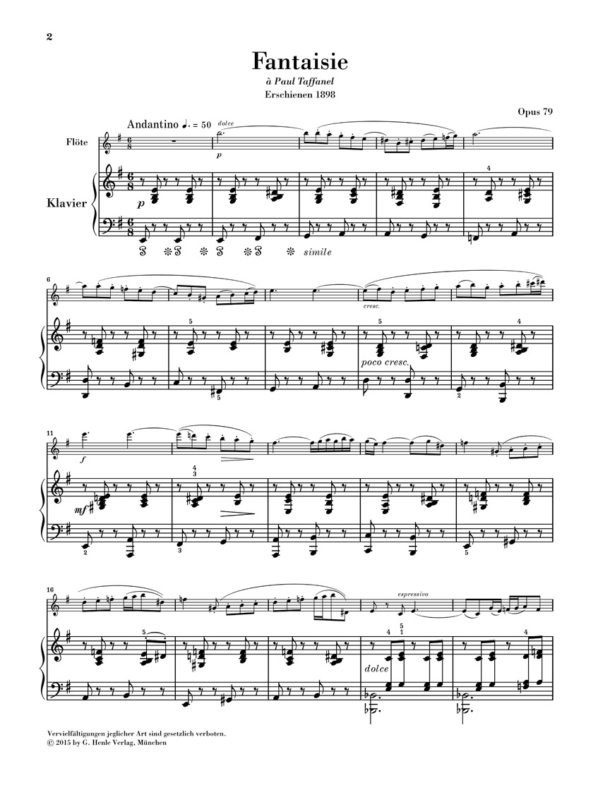 Other Cover Image Fantaisie Opus 79 und Morceau de lecture