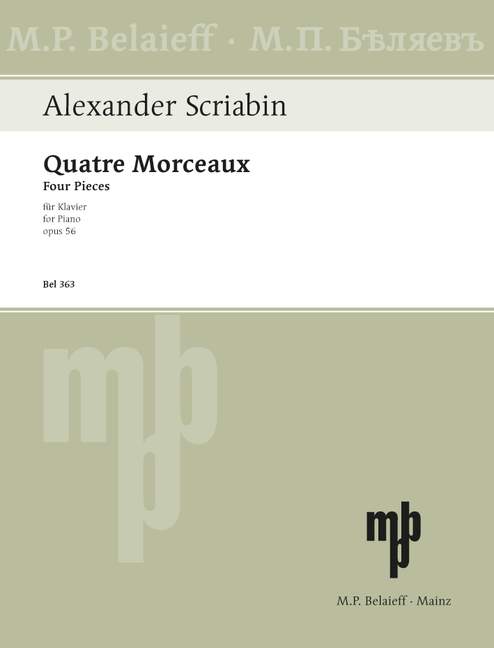 Front Cover Image Quatre Morceaux op. 56 