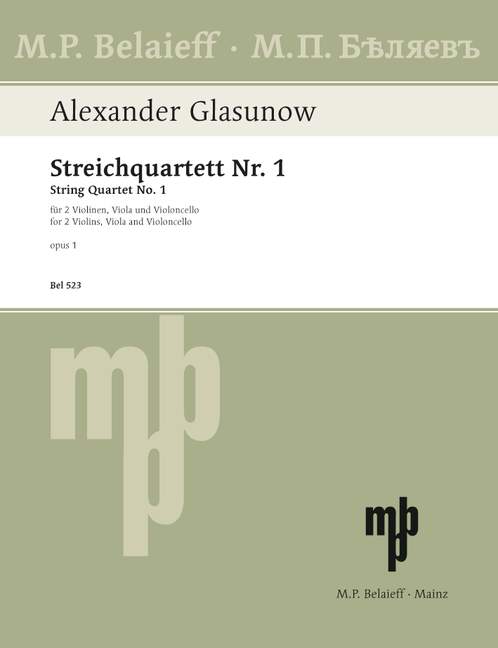 Front Cover Image Streichquartett Nr. 1 D-Dur op. 1 