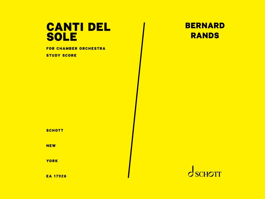Front Cover Image Canti Del Sole 