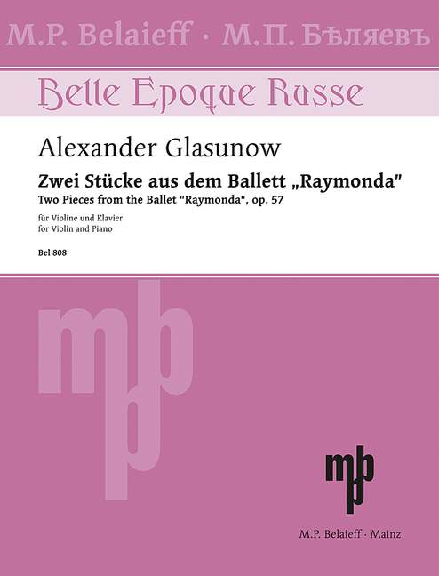 Front Cover Image Zwei Stücke aus dem Ballett "Raymonda" aus op. 57 