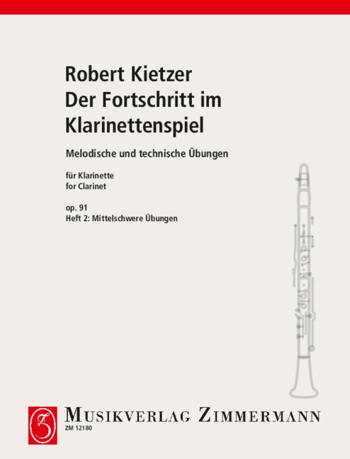 Front Cover Image Der Fortschritt im Klarinettenspiel op. 91 Heft 2 Mittelschwere Übungen