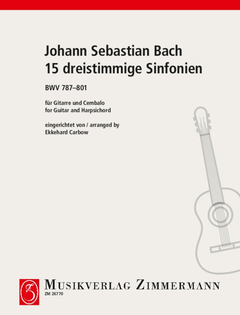 Front Cover Image 15 dreistimmige Sinfonien BWV 787-801 