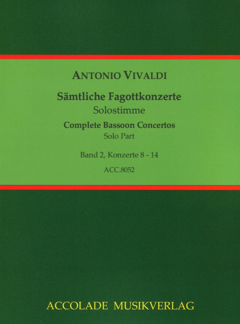 Front Cover Image Sämtliche Fagottkonzerte Band 2