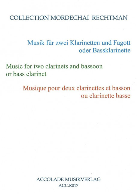 Front Cover Image Musik für 2 Klarinetten und Fagott oder Bassklarinette 