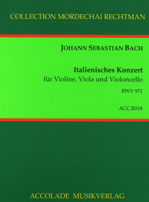 Front Cover Image Italienisches Konzert BWV 971 