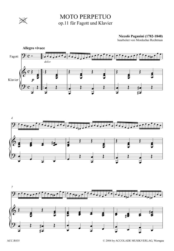 Other Cover Image Moto Perpetuo op. 11 