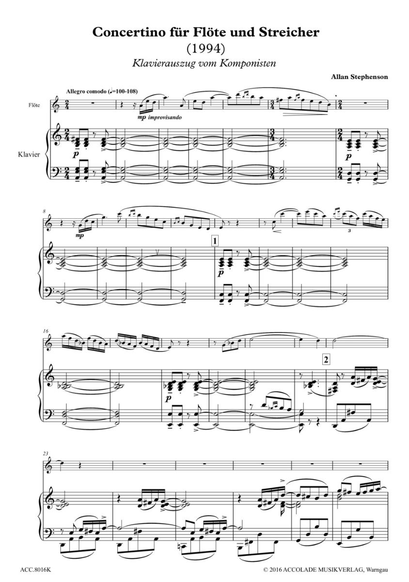 Other Cover Image Concertino für Flöte und Streicher 