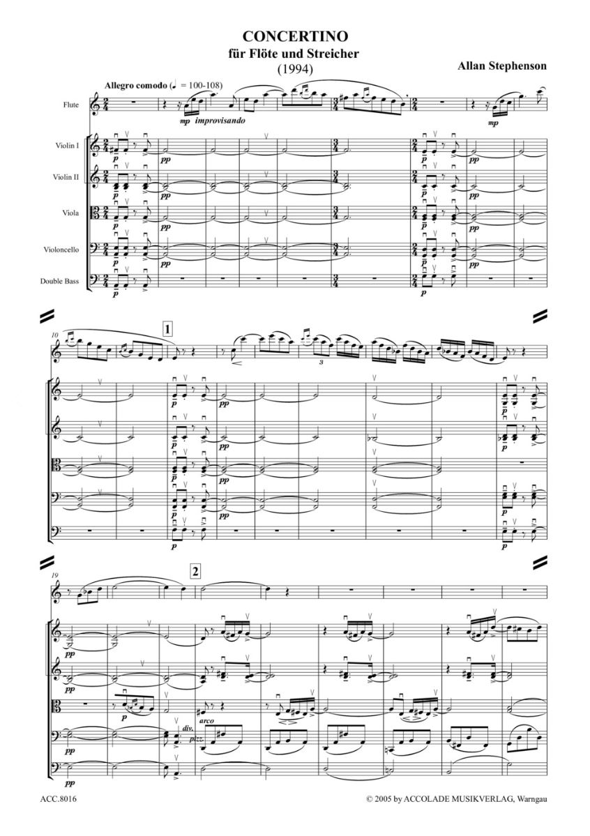 Other Cover Image Concertino für Flöte und Streicher 