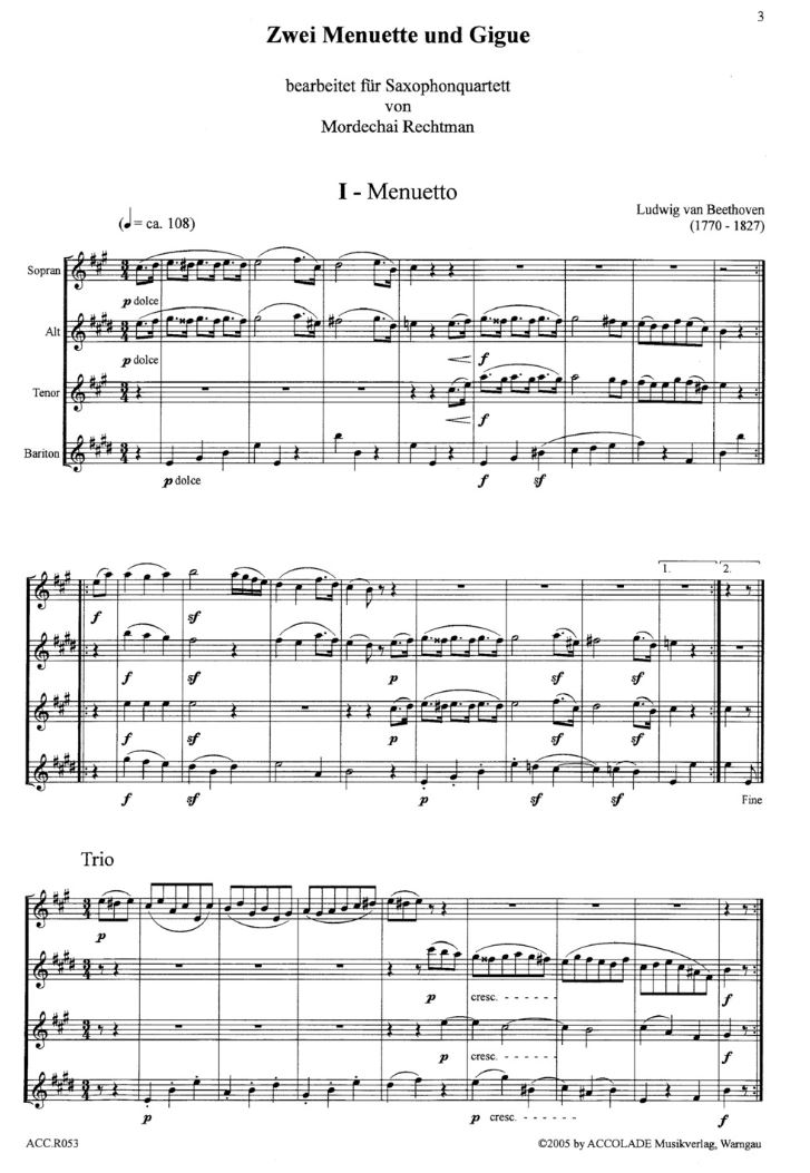Other Cover Image Zwei Menuette und Gigue 