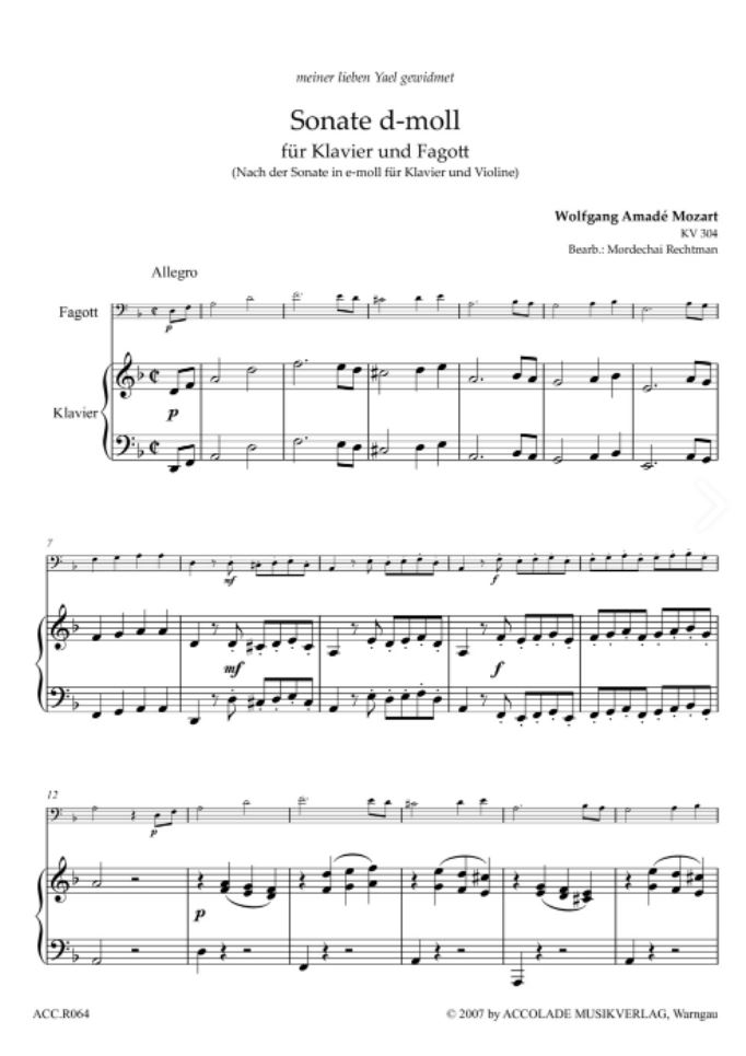 Other Cover Image Sonate d-moll KV 304 