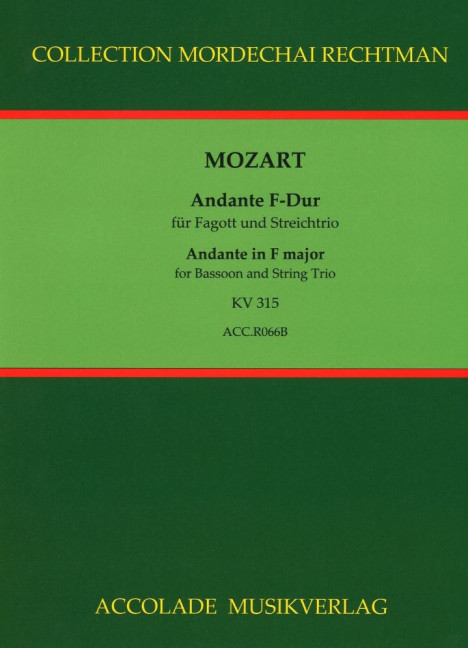 Front Cover Image Andante F-Dur KV 315 