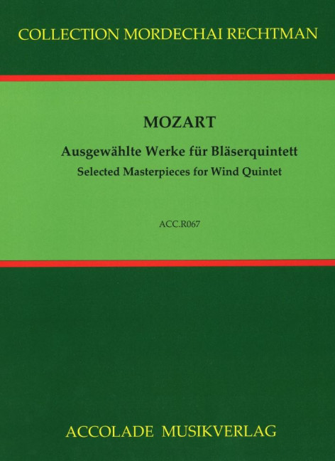Front Cover Image Ausgewählte Meisterwerke für Bläserquintett 