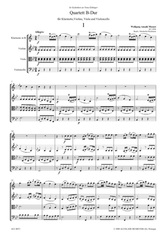 Other Cover Image Quartett B-Dur KV 285b 