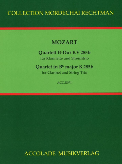 Front Cover Image Quartett B-Dur KV 285b 