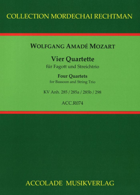 Front Cover Image Vier Quartette 