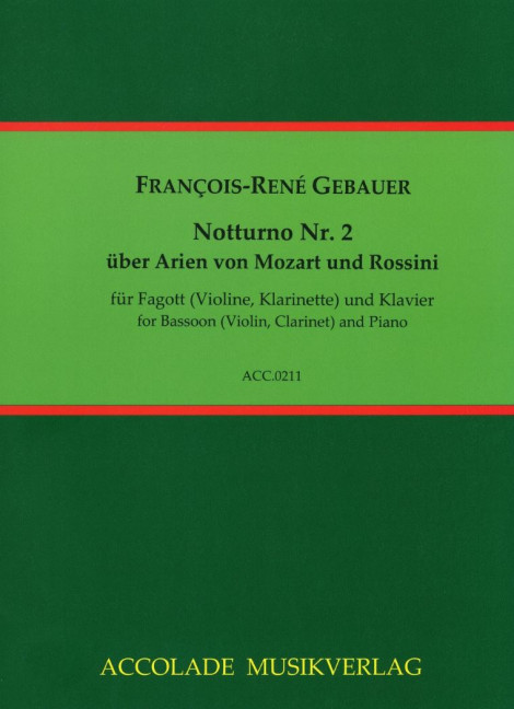 Front Cover Image Notturno Nr.2 über Arien von Mozart und Rossini 