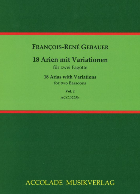 Front Cover Image 18 Arien mit Variationen 2 Band 2