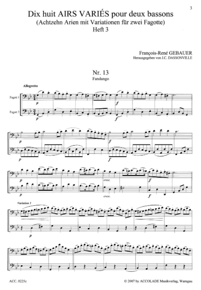 Other Cover Image 18 Arien mit Variationen 3 Band 3