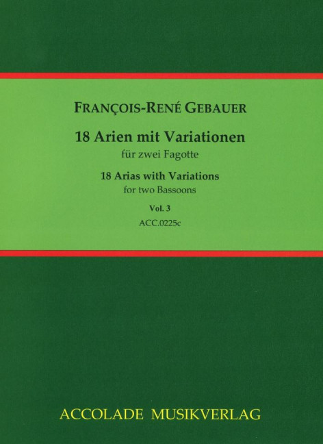 Front Cover Image 18 Arien mit Variationen 3 Band 3