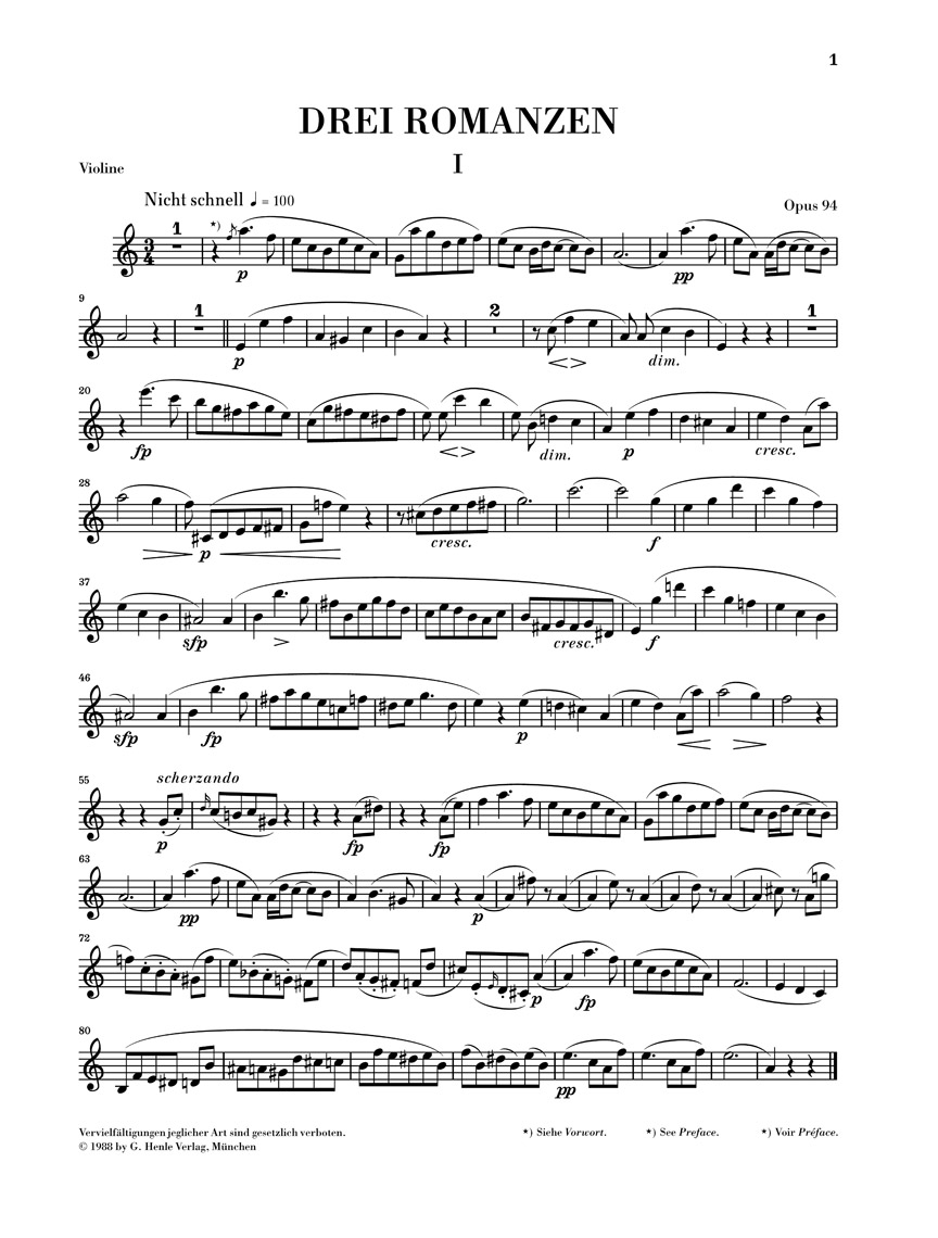 Other Cover Image Drei Romanzen für Oboe und Klavier op. 94