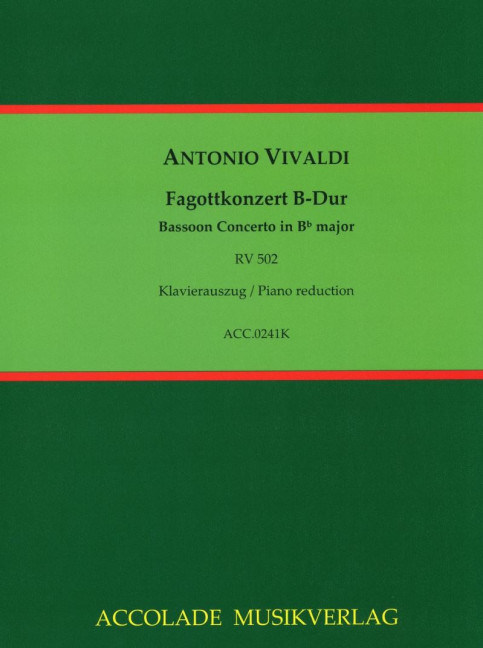 Front Cover Image Fagottkonzert B-Dur RV 502 / F:VIII,24 / PV 382 