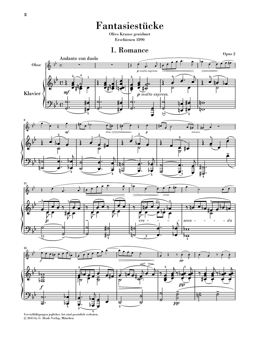 Other Cover Image Fantasiestücke op. 2