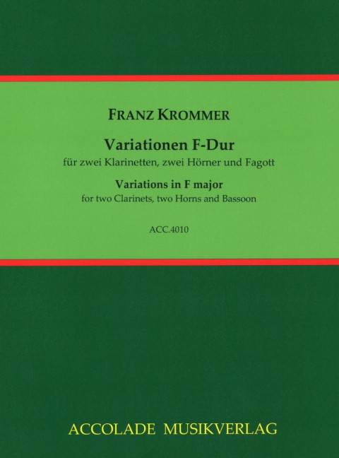 Front Cover Image Variationen F-Dur 