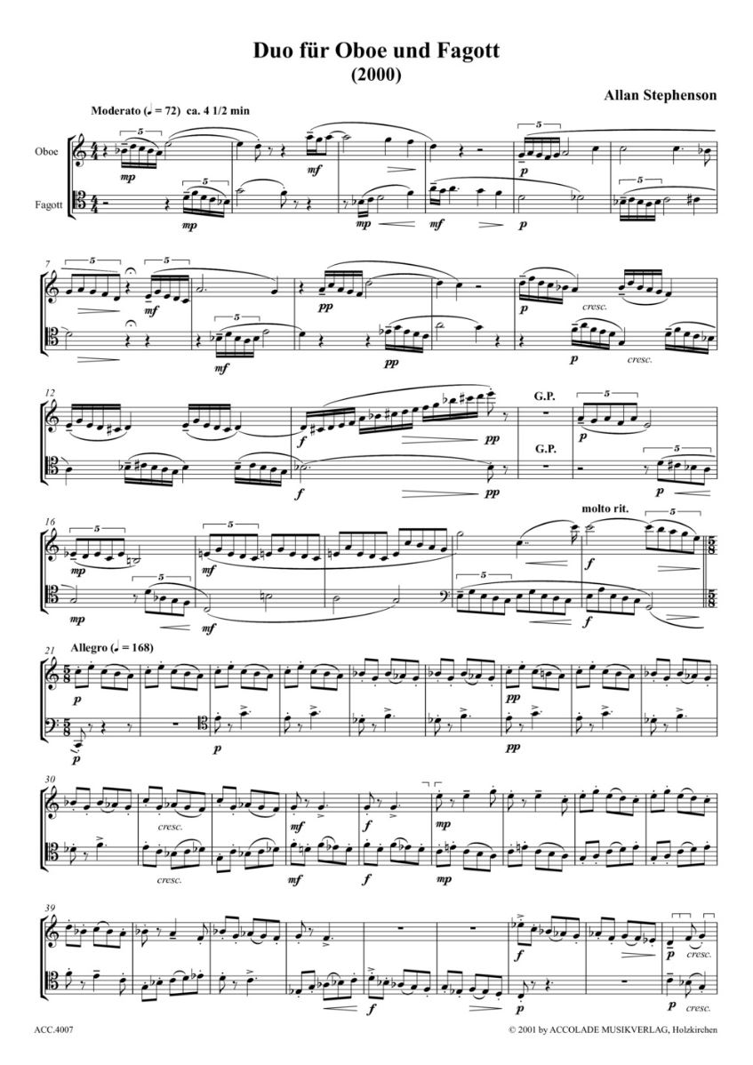 Other Cover Image Duo für Oboe und Fagott 