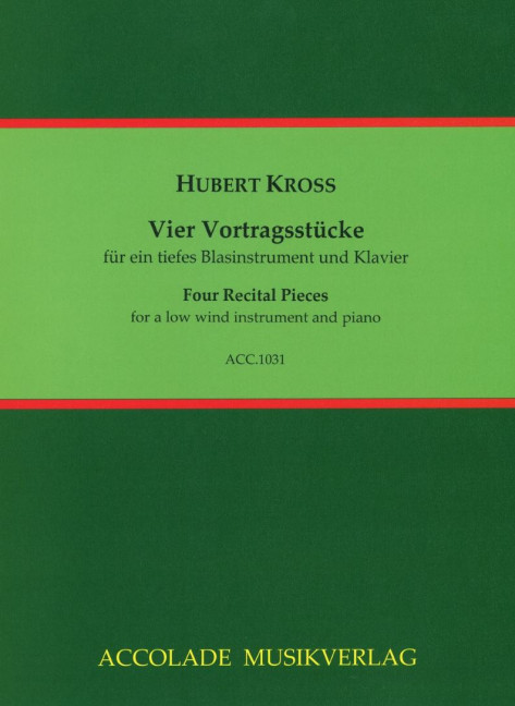 Front Cover Image Vier Vortragsstücke 