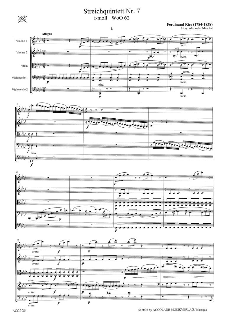 Other Cover Image Streichquintett Nr. 7 f-moll WoO 62 