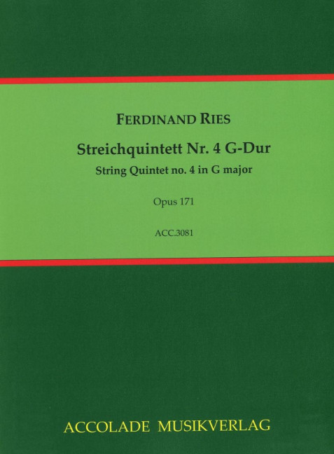 Front Cover Image Streichquintett Nr. 4 G-Dur op. 171 