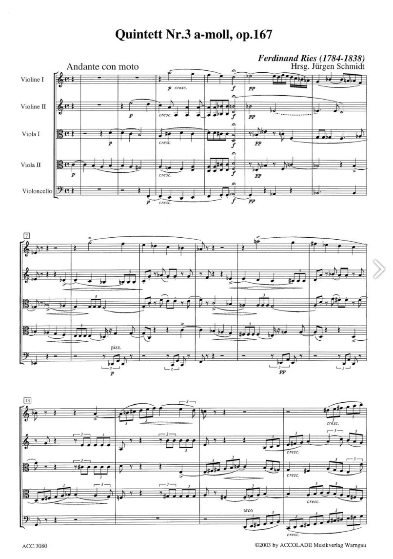 Other Cover Image Streichquintett Nr. 3 a-moll op. 167 