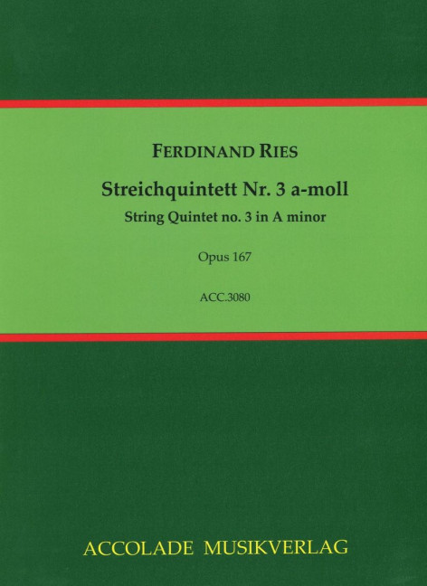 Front Cover Image Streichquintett Nr. 3 a-moll op. 167 