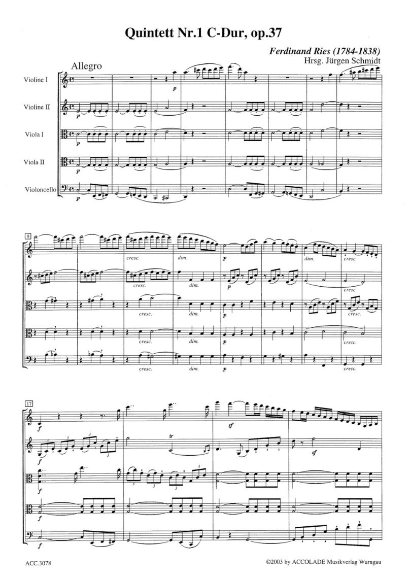 Other Cover Image Streichquintett Nr. 1 C-Dur op. 37 