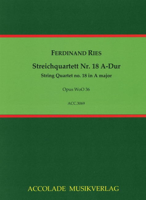 Front Cover Image Streichquartett Nr. 18 A-Dur WoO 36 