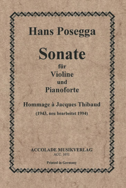 Front Cover Image Hommage A Jaques Thibaud 