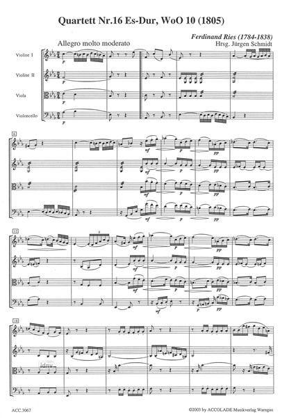 Other Cover Image Streichquartett Nr. 16 Es-Dur WoO 10 