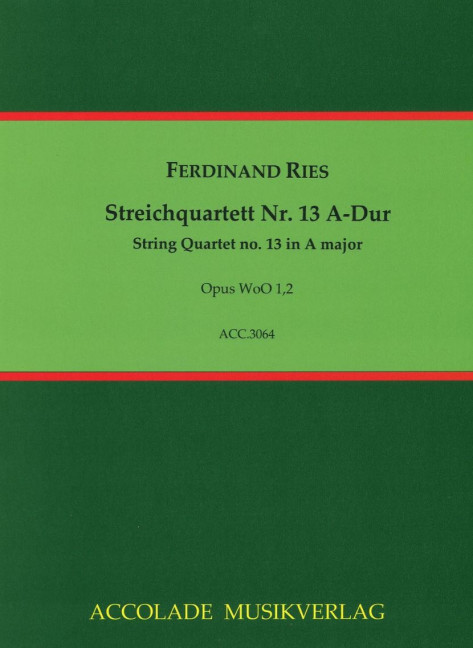 Front Cover Image Streichquartett Nr. 13 A-Dur WoO 1 Nr.2 