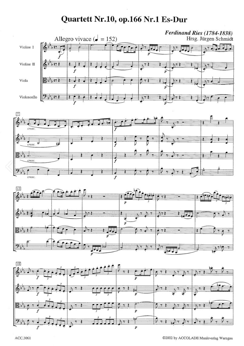 Other Cover Image Streichquartett Nr. 10 Es-Dur op. 166,1 