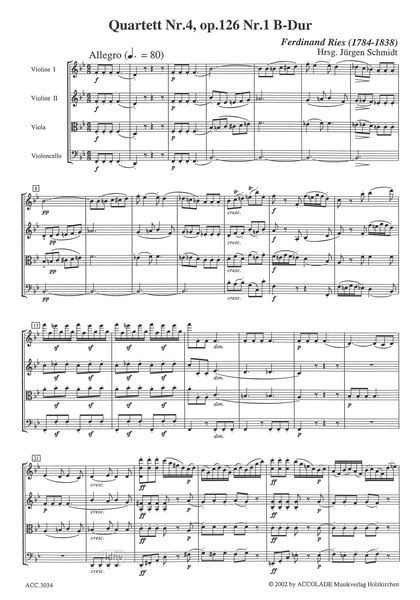 Other Cover Image Streichquartett Nr. 4 B-Dur op. 126,1 