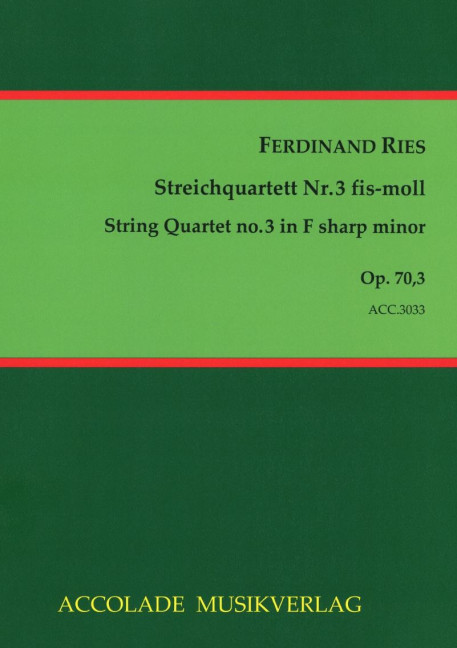 Front Cover Image Streichquartett Nr. 3 fis-moll op. 70,3 
