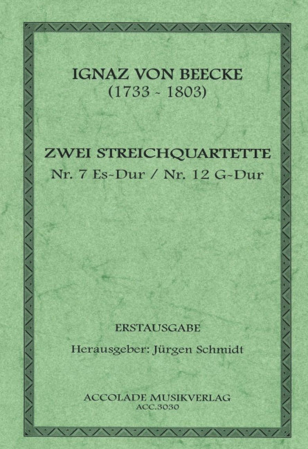 Front Cover Image Zwei Streichquartette 