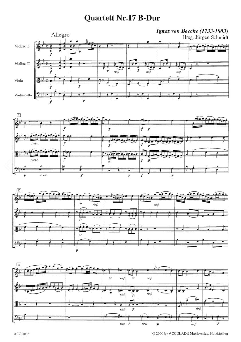 Other Cover Image Streichquartett Nr. 17 B-Dur 