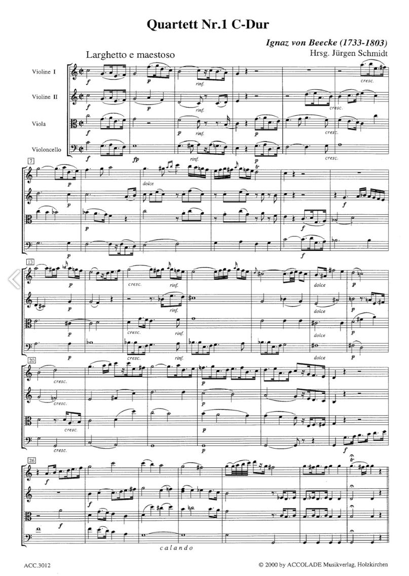 Other Cover Image Streichquartett Nr. 1 C-Dur 